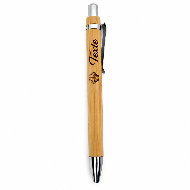 Stylo bambou Coquillage