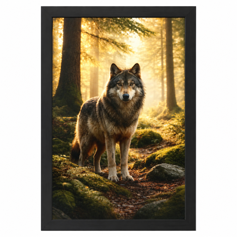 Panneau mural Loup dans la forêt
