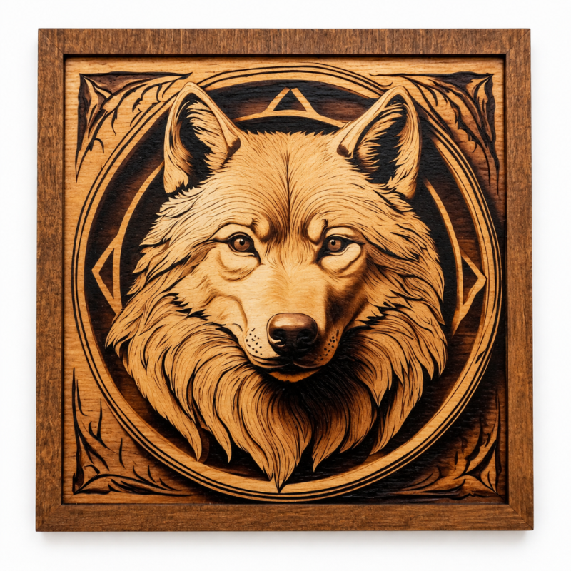 Panneau mural Loup portrait