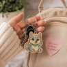 Porte-clés bois Louveteaux mignon