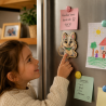 Magnet en bois Louveteau mignon
