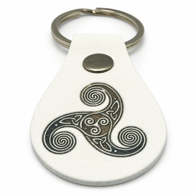 Porte-clés cuir Triskell