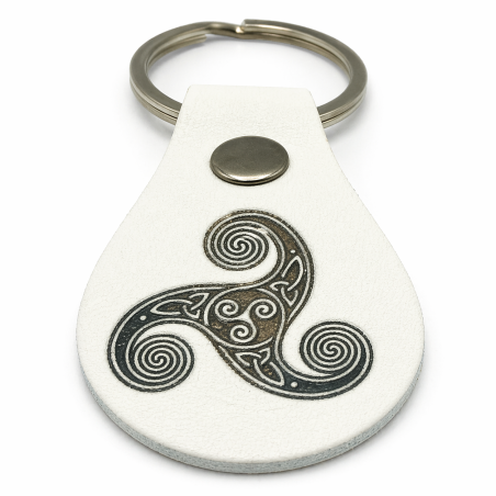 Porte-clés cuir Triskell