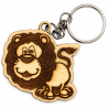 Porte-clés bois Lion