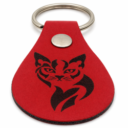 Porte-clés cuir Chat