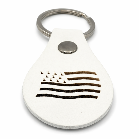 Porte-clés cuir Drapeau breton