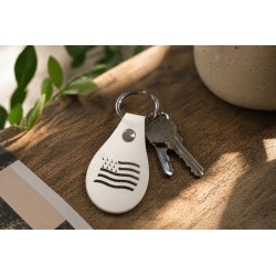 Porte-clés cuir Drapeau breton