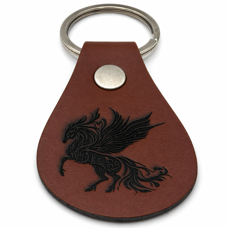 Porte-clés cuir Pégase