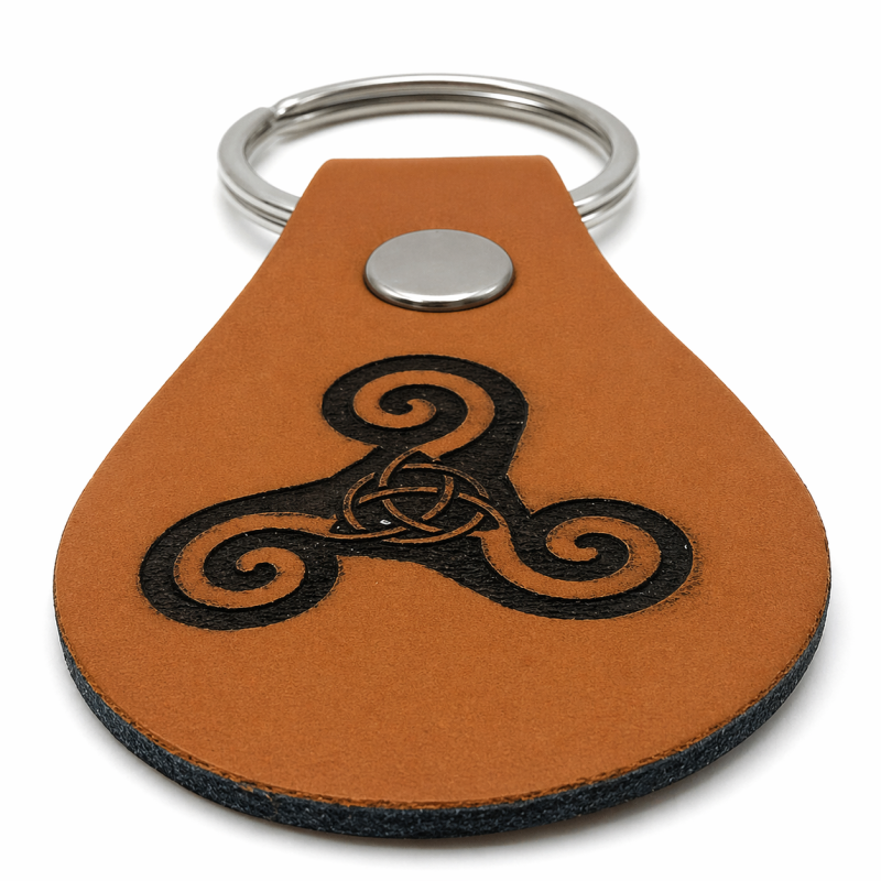 Porte-clés cuir Triskell