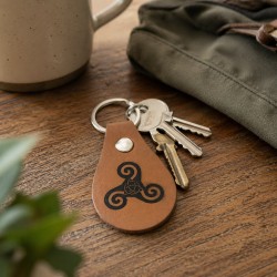 Porte-clés cuir Triskell