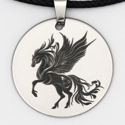 Pendentif métal Pégase