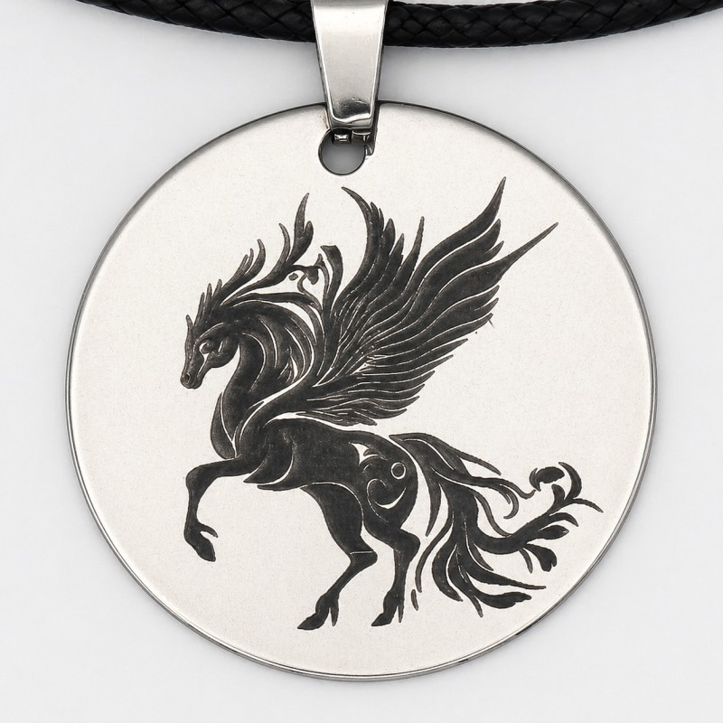 Pendentif métal Pégase