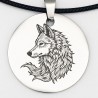 Pendentif métal Loup