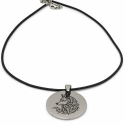 Pendentif métal Loup