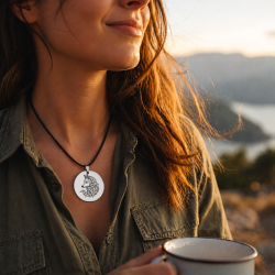 Pendentif métal Loup