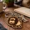 Porte-clés bois Lion