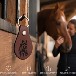 Porte-clés cuir Cheval