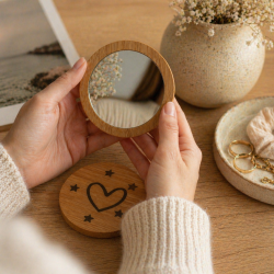 Miroir de poche Cœur