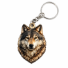 Porte-clés bois Loup