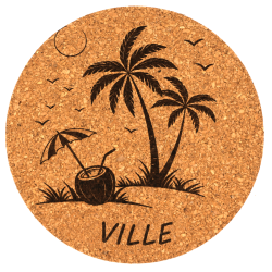 Lot de 4 dessous de verre Bord de mer