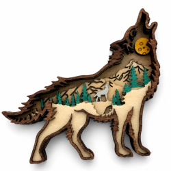 Décor 3D Loup